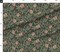 Moody Pomegranate Modern Botanical Fruit Arts And Crafts Nouveau Vintage Style Retro Green Custom Printed Fabric by Spoonflower Various Fabrics by the Yard or Fat Quarter